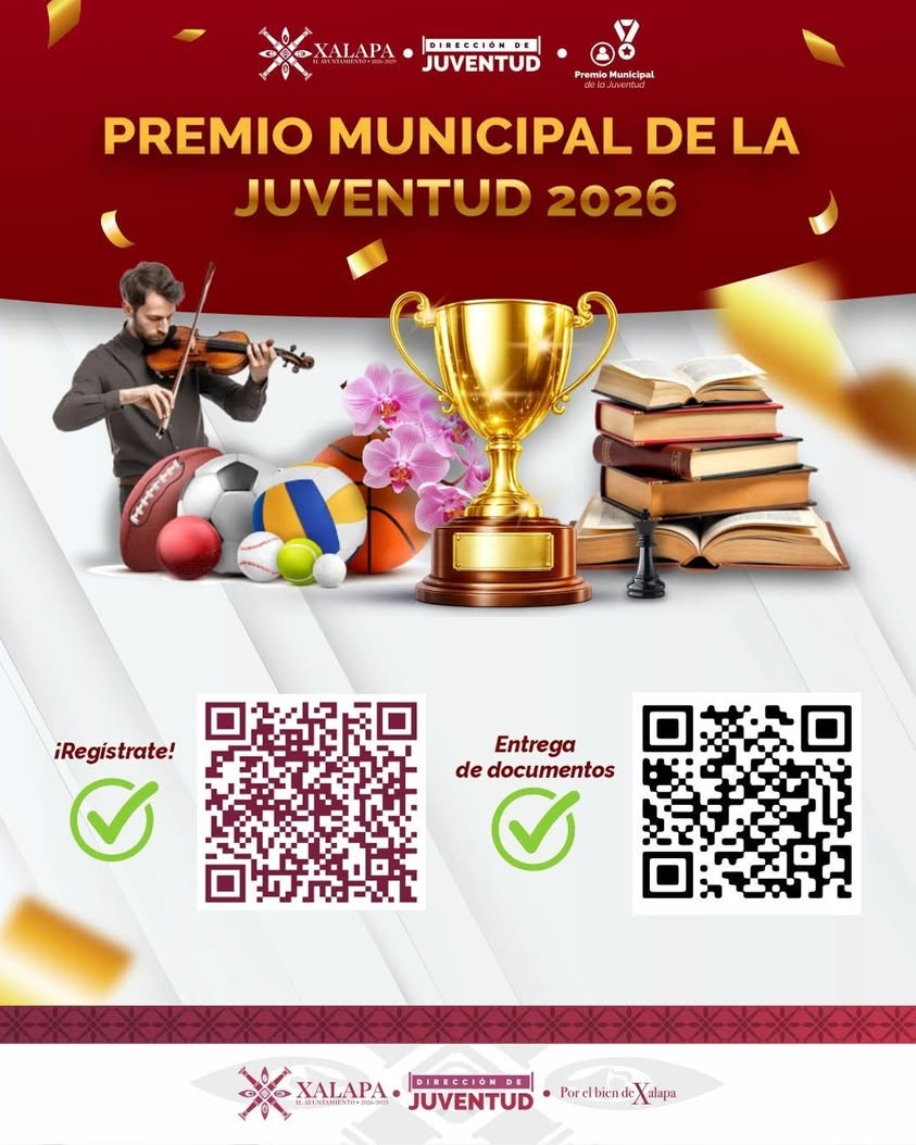 Convocatoria del Premio Municipal de la Juventud Xalapa 2026