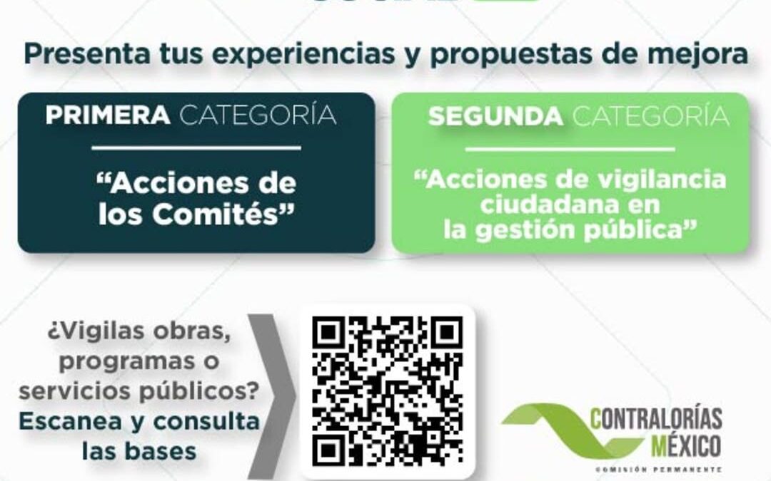 Contraloría de Veracruz convoca al Premio Nacional de Contraloría Social 2026