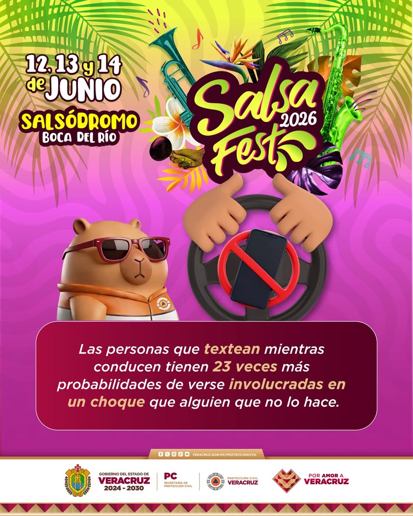 Recomendación de Protección Civil para conducir con precaución en conciertos