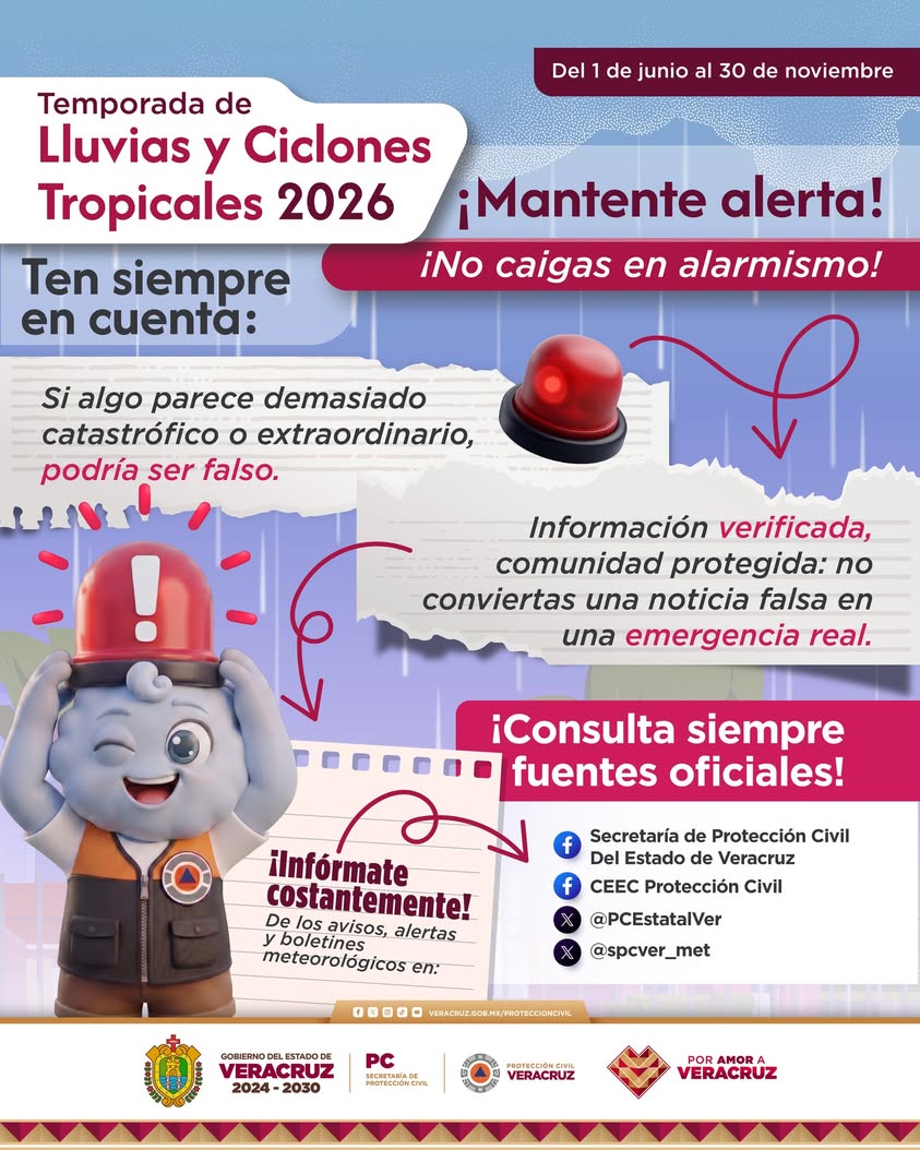 proteccion-civil-consulta-fuentes-oficiales Publicación de Protección Civil Veracruz sobre fuentes oficiales meteorológicas