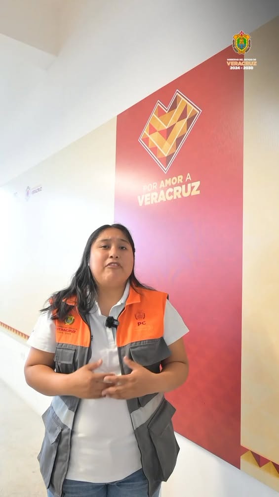 Logotipo de Protección Civil Veracruz con recomendaciones para lluvias