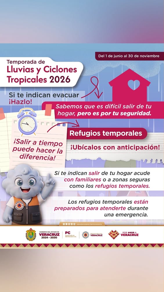 Protección Civil Veracruz advierte sobre lluvias continuas