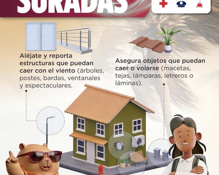 Protección Civil alerta por vientos fuertes en Veracruz