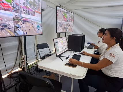 Puesto de mando de SSP Veracruz para SalsaFest 2026 en Veracruz