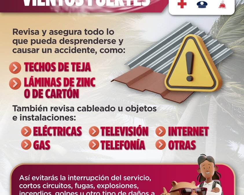 Protección Civil emite recomendaciones ante vientos por surada