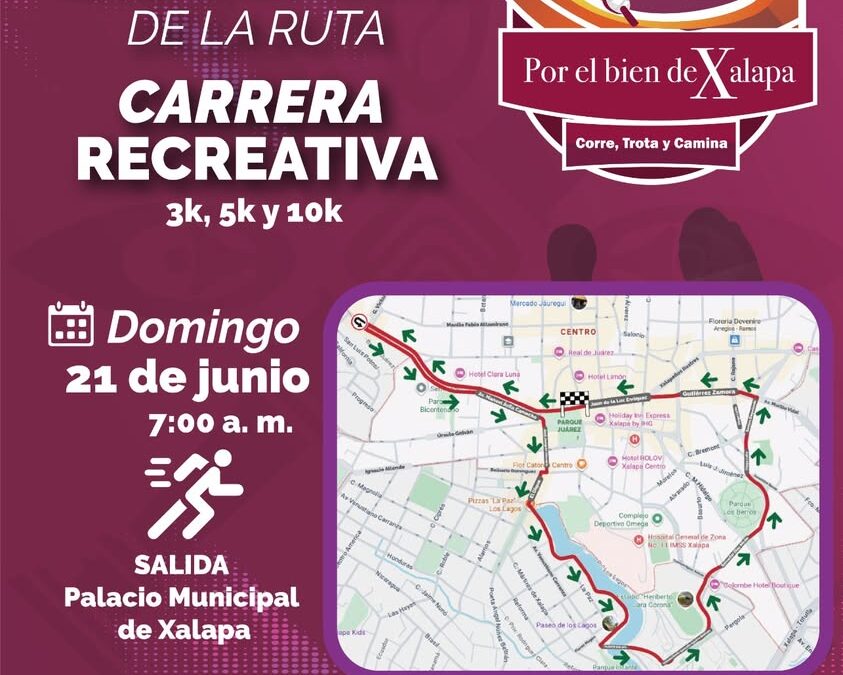 Invitan a reconocer ruta de carrera atlética en Xalapa