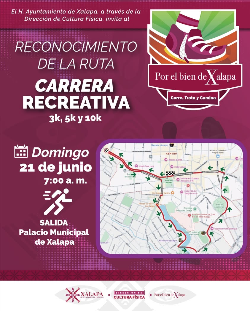 reconocimiento-ruta-carrera-atletica-xalapa Reconocimiento de ruta de la Gran Carrera Atlética Por el Bien de Xalapa en el Palacio Municipal