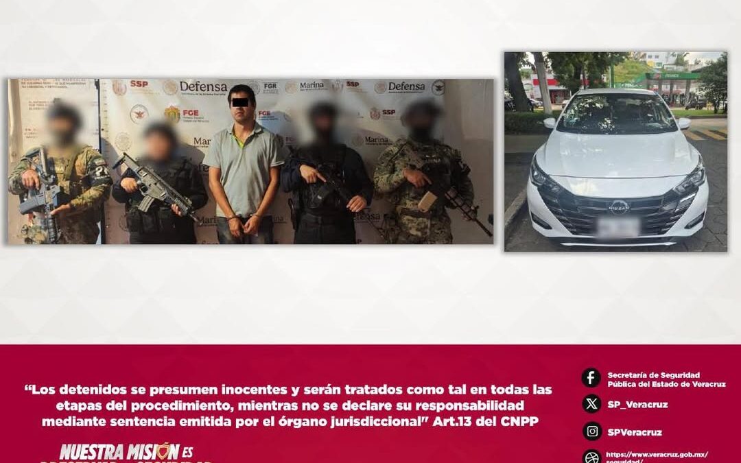 Recuperan vehículos y detienen a dos personas en Veracruz