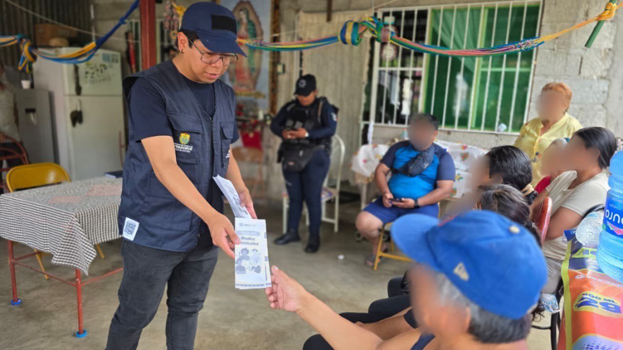 Vecinos participan en la conformación de redes comunitarias de seguridad en San Andrés Tuxtla, Veracruz