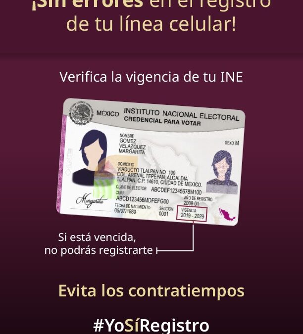 Registro de líneas telefónicas requiere INE vigente en Veracruz