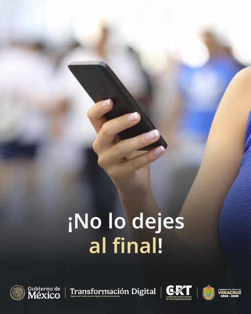 Aviso de la SSP Veracruz sobre el registro de líneas celulares hasta el 30 de junio