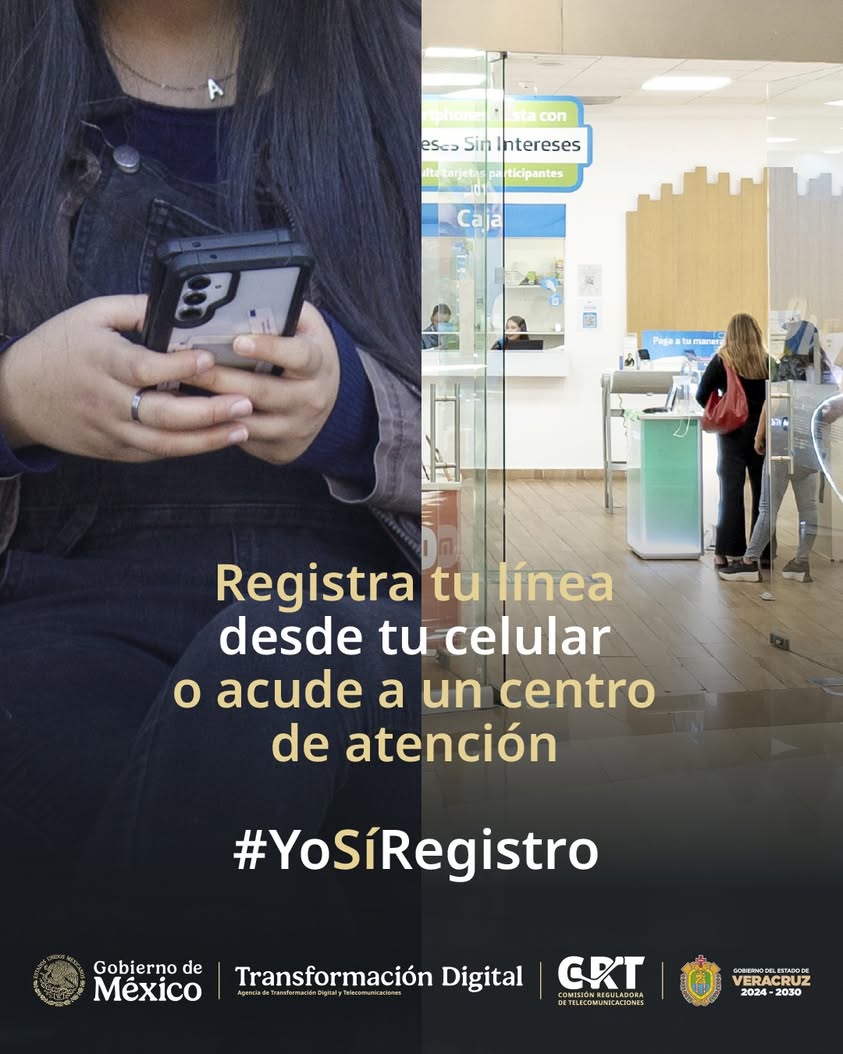 Registro de líneas telefónicas para prevenir extorsión en Veracruz
