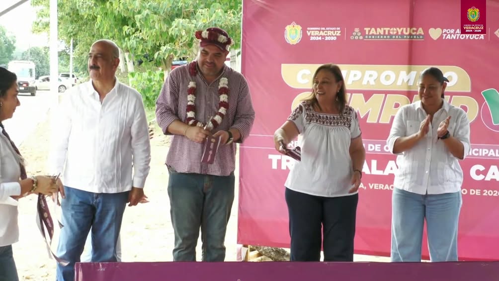 Inauguran rehabilitación de carretera municipal Alazán – Canoas