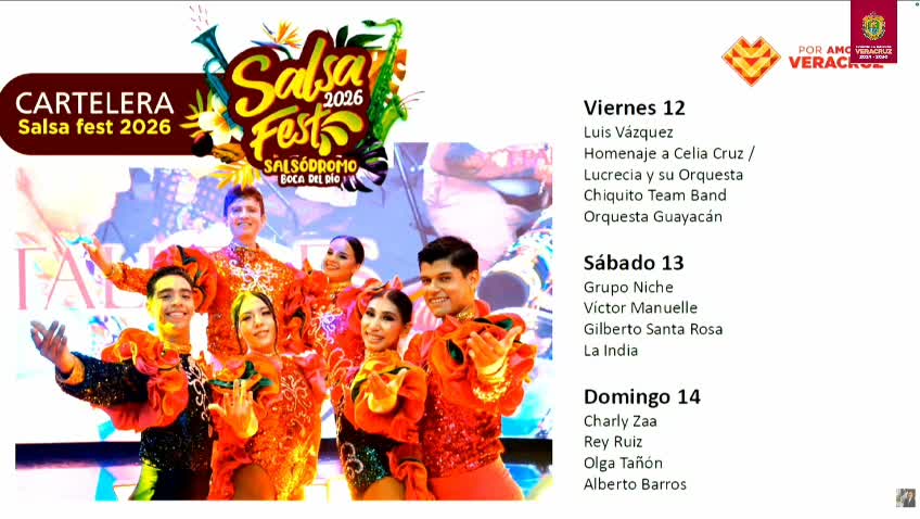 Multitud en el Salsódromo durante el Salsa Fest en Veracruz