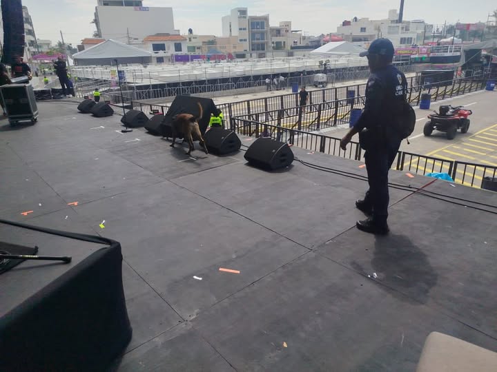 Personal operativo de la SSP Veracruz desplegado en el SalsaFest 2026