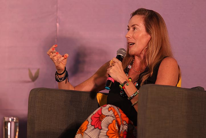 Sara Jaramillo Klinkert durante entrevista en la Universidad Veracruzana en Xalapa