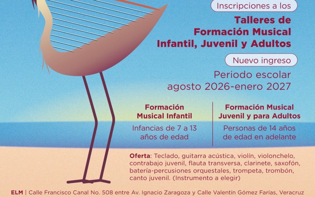 SECVER abre convocatoria para Escuela Libre de Música 2026