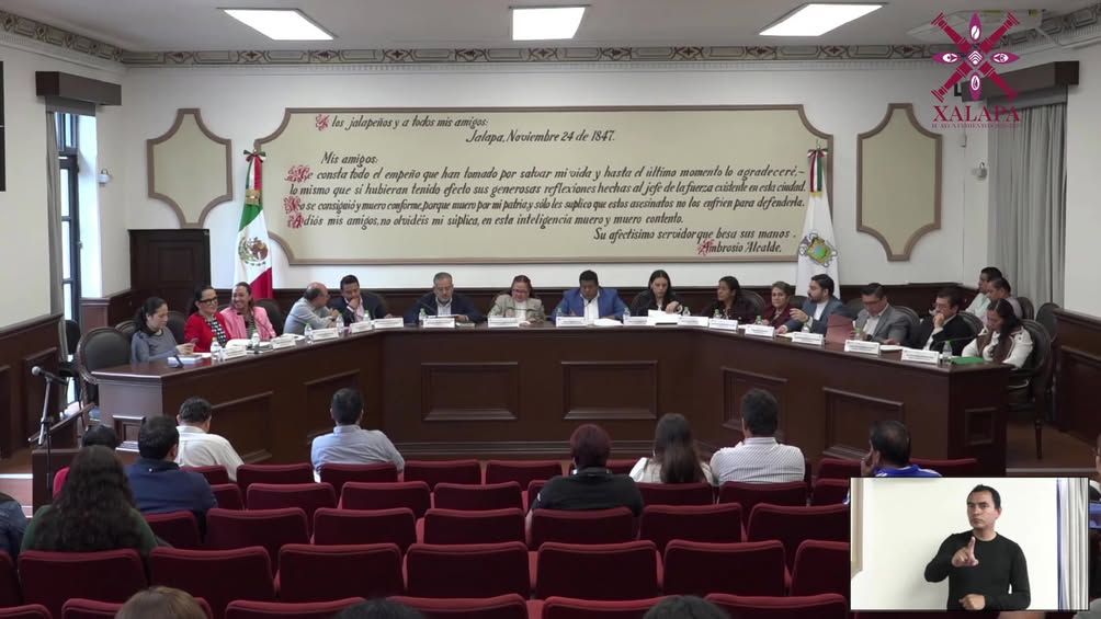 Sesión Extraordinaria de Cabildo del Ayuntamiento de Xalapa