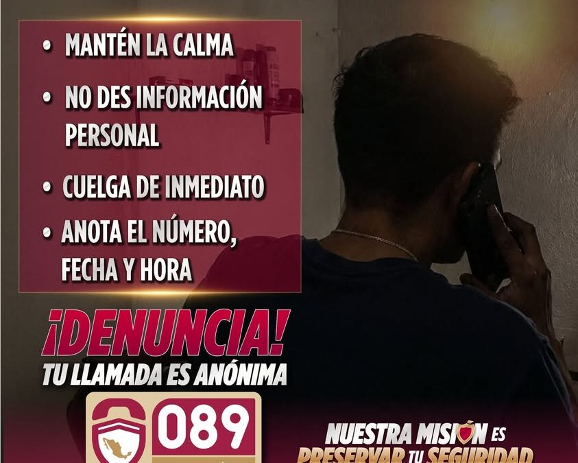 SSP Veracruz exhorta a colgar llamadas de extorsión y denunciar al 089