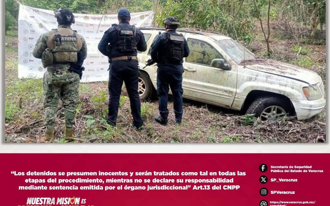 SSP Veracruz recupera 11 vehículos robados y detiene a dos personas