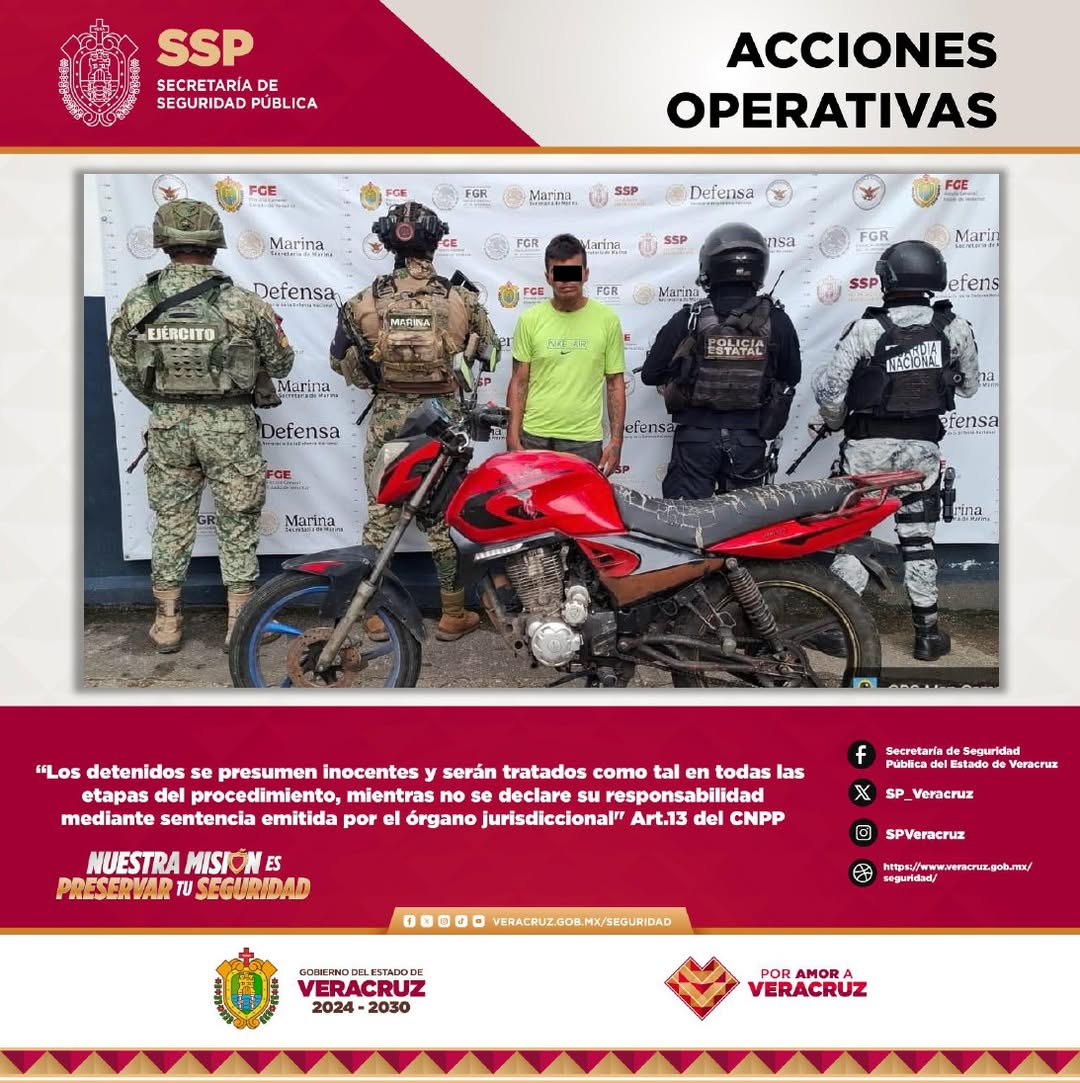 Operativo de la SSP Veracruz con vehículos recuperados en junio de 2026