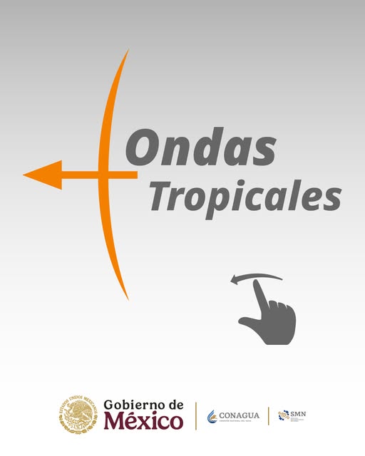 Tren de ondas tropicales genera lluvias en México