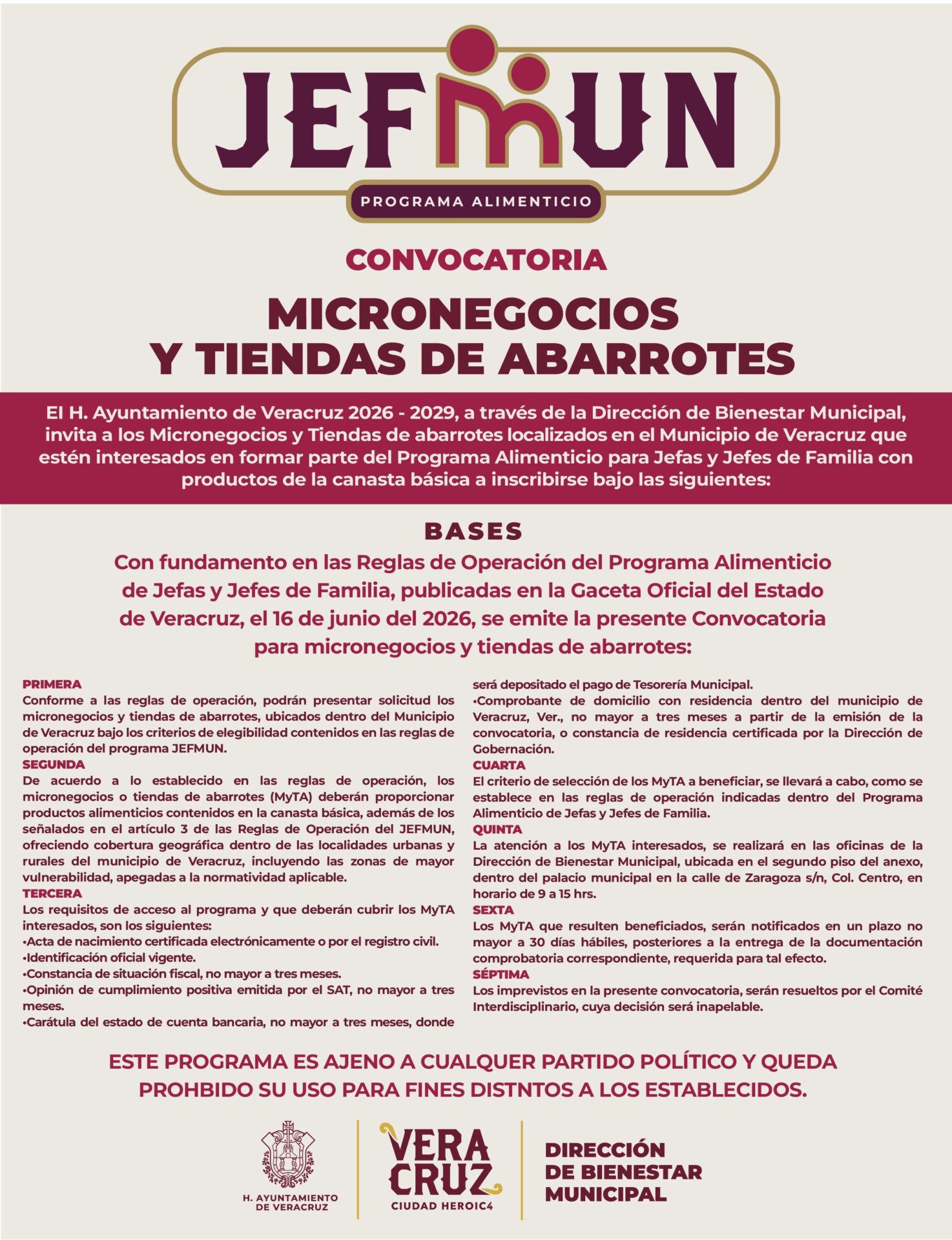 Anuncian programa JEFMUN para apoyar a familias vulnerables en Veracruz