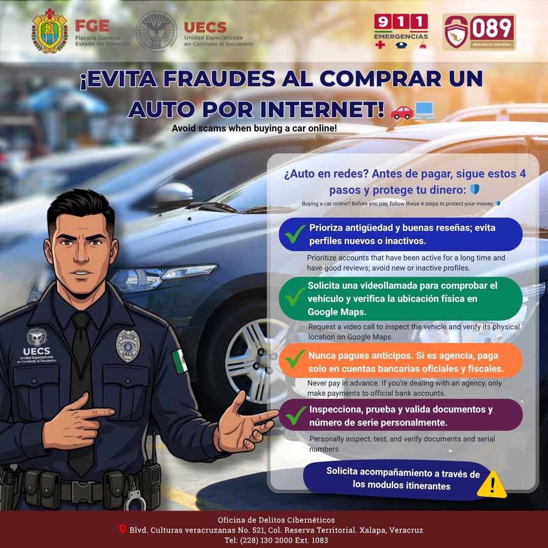 Pasos para verificar seguridad al comprar auto en redes sociales