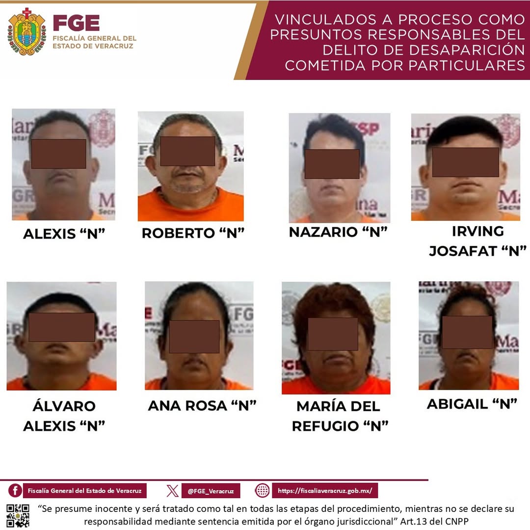 vinculacion-proceso-ocho-presuntos-desaparicion-boca-del-rio Ocho personas vinculadas a proceso por desaparición cometida por particulares en Boca del Río