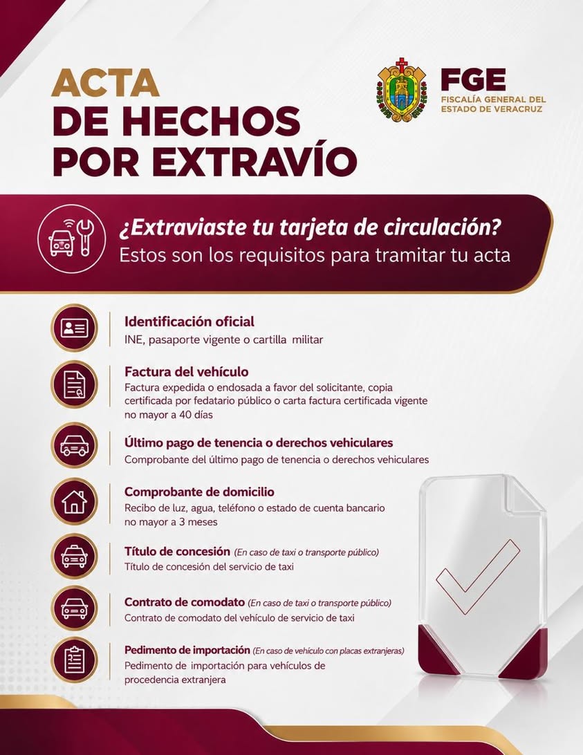 acta-de-hechos-tarjeta-circulacion-veracruz Requisitos para acta de hechos por extravío de tarjeta de circulación