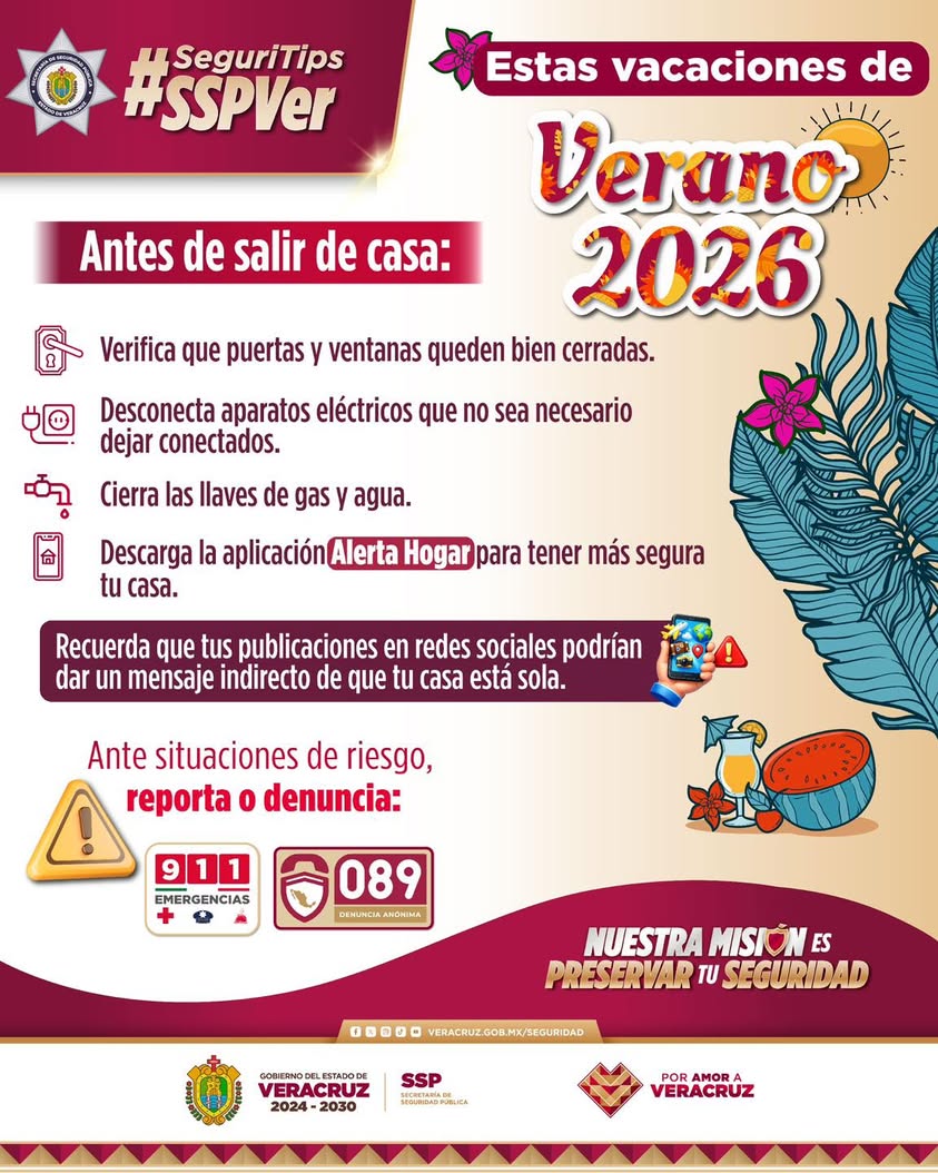 Aplicación AlertaHogarVeracruz para protección del hogar durante vacaciones
