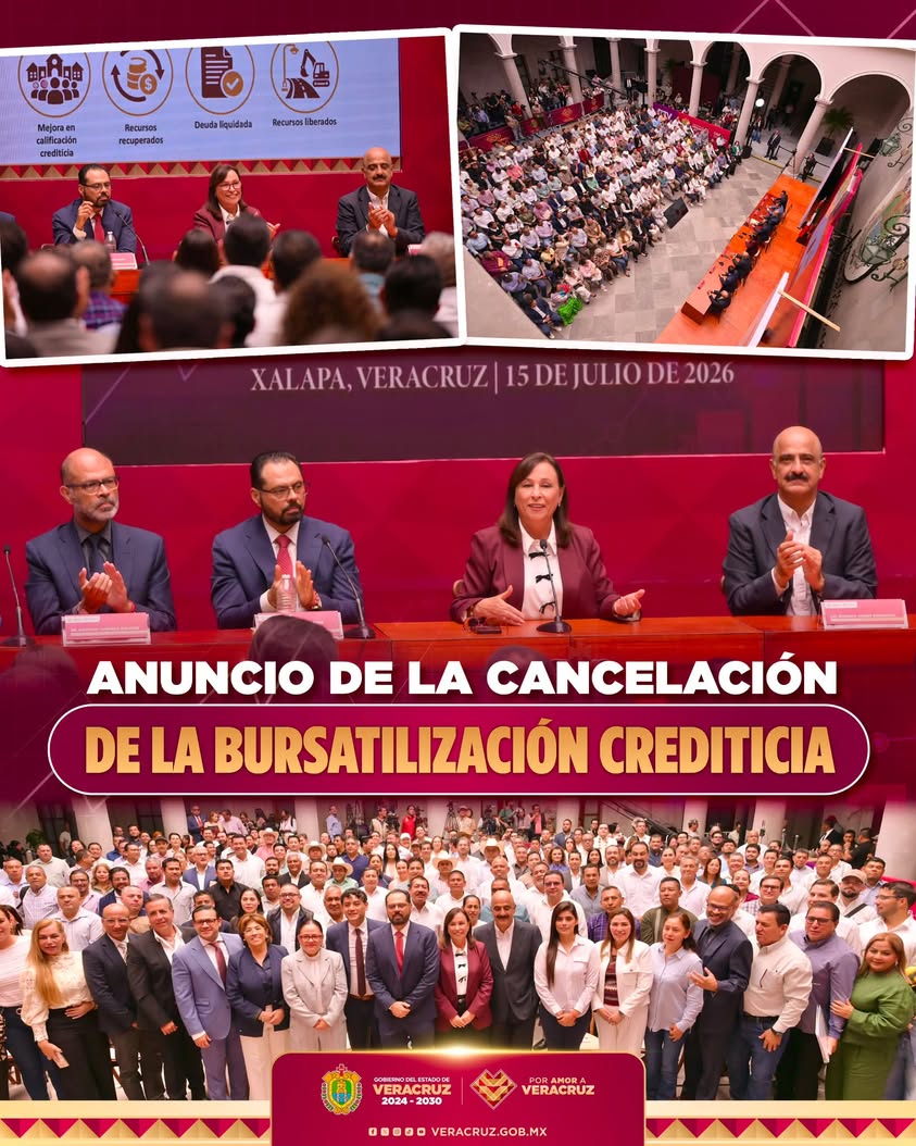 Anuncio de cancelación de deuda bursatilizada en Veracruz