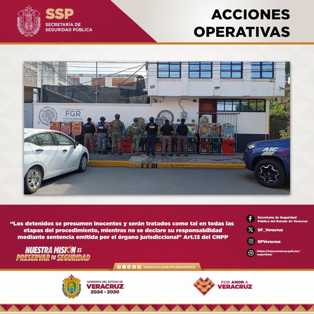Siete personas detenidas durante cateos en ocho municipios de Veracruz