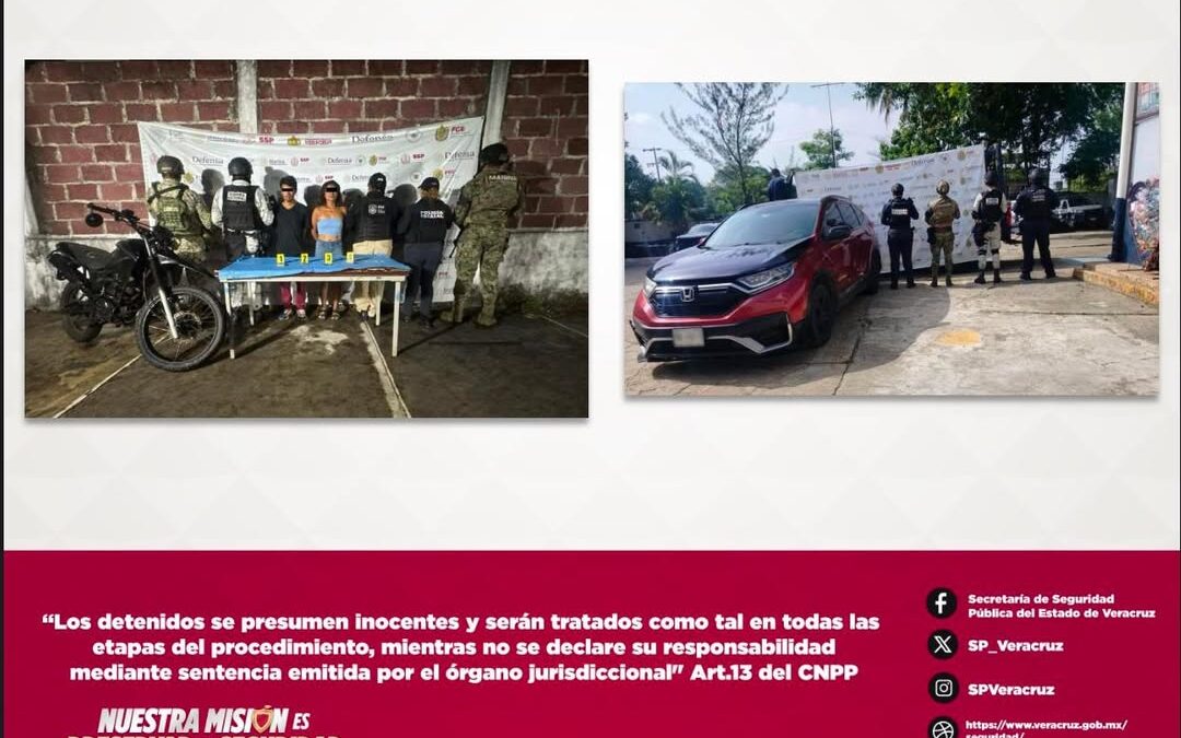 Cateos en ocho municipios de Veracruz dejan 14 detenidos