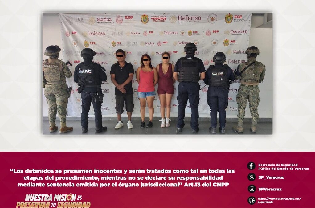 14 personas detenidas en cateos en 10 municipios de Veracruz
