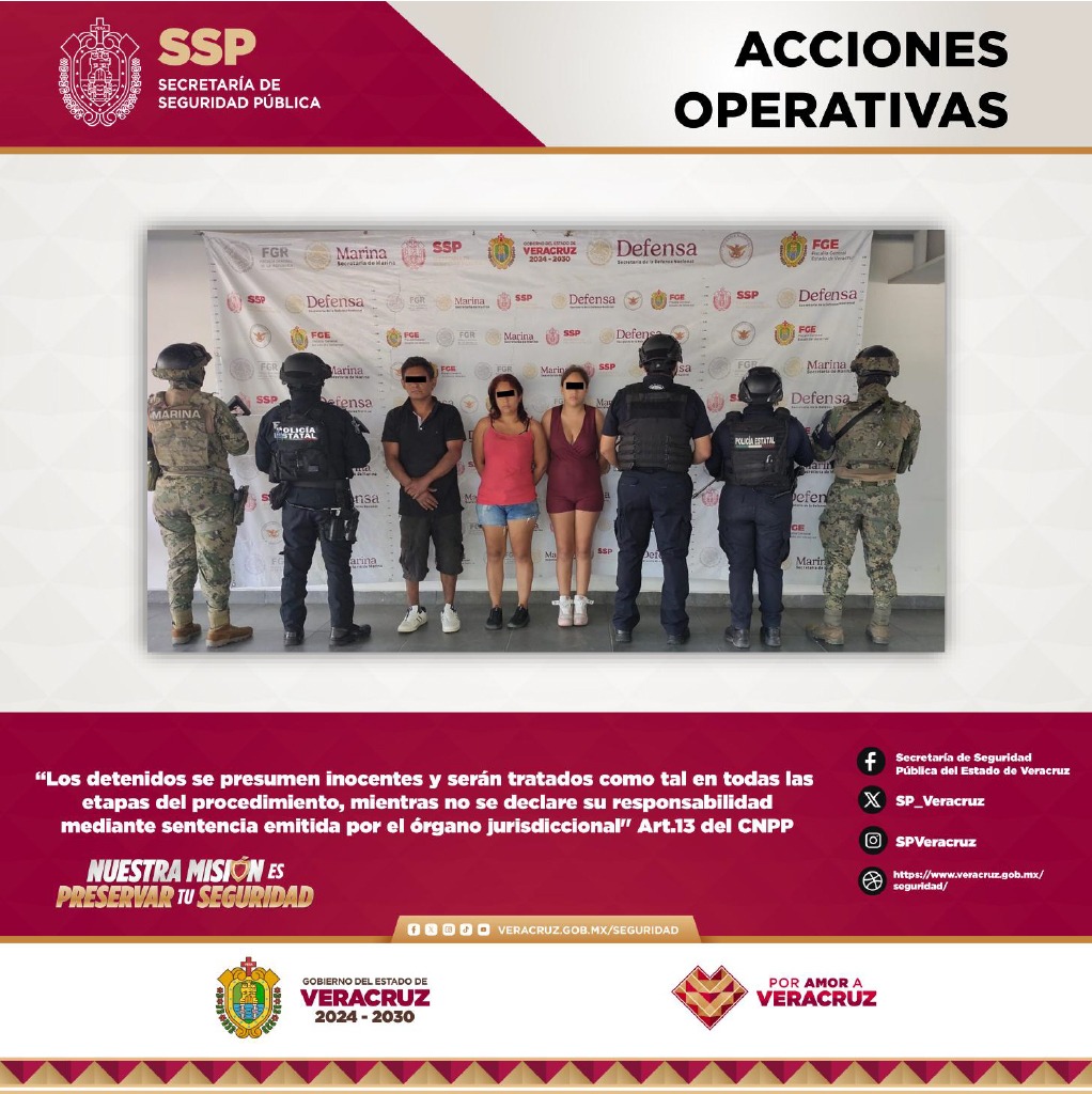 Operativo de cateo en Veracruz con detenidos y decomisos