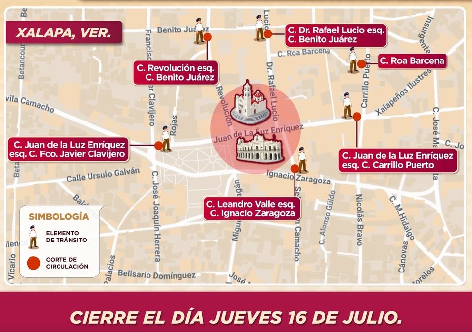Cierran calles en Xalapa por evento musical en Plaza Lerdo