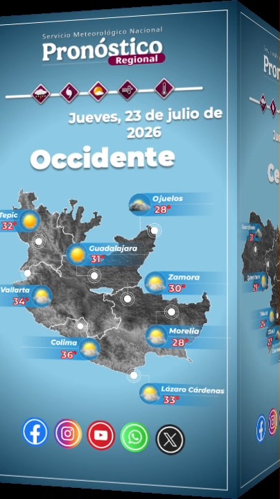 condiciones-cielo-temperaturas-maximas-mexico Mapa de temperaturas máximas pronosticadas en México