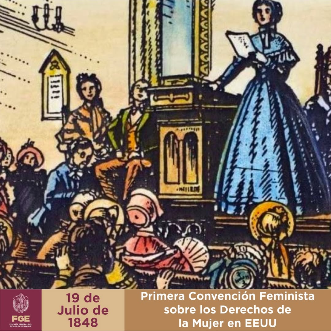 Convención por la igualdad de género con Elizabeth Cady Stanton y Lucretia Mott