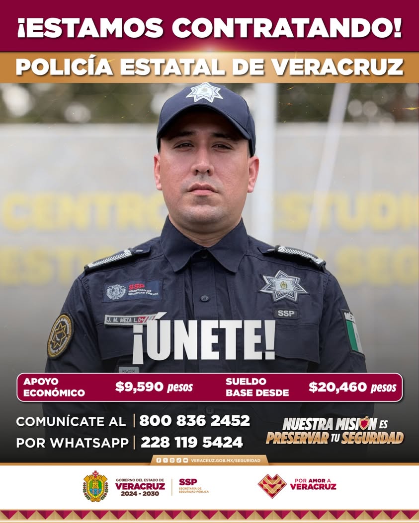 convocatoria-policia-estatal-veracruz-2026 Convocatoria 2026 para la Policía Estatal de Veracruz anunciada por SSP