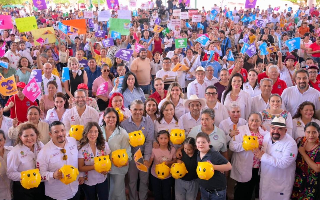 Gobernadora anuncia construcción del CRIT Minatitlán y convoca al boteo Teletón