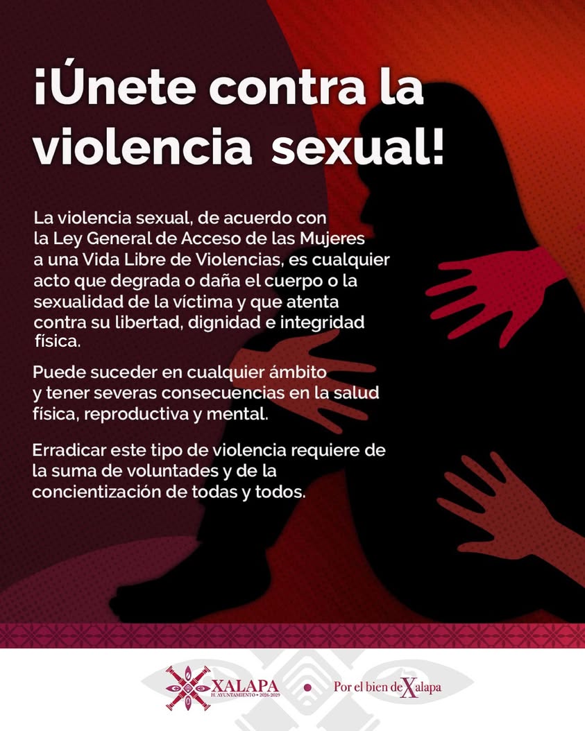 Llamado del Ayuntamiento de Xalapa a construir cultura de paz y prevenir violencia sexual