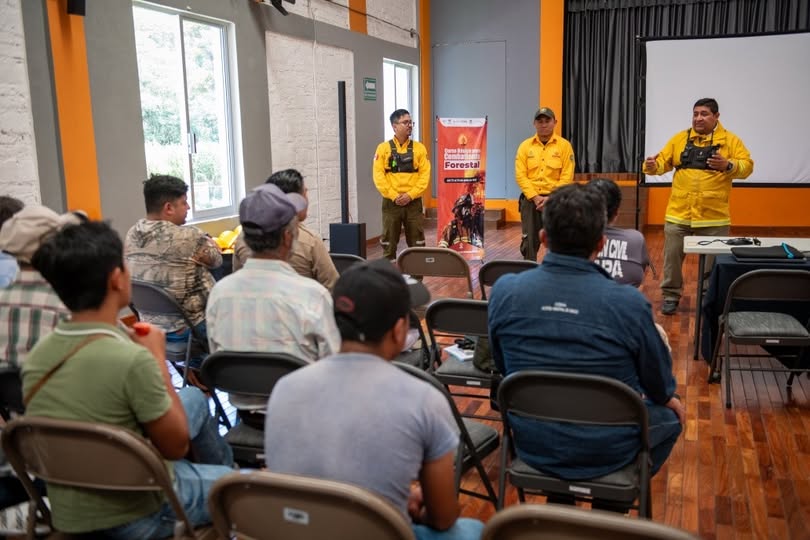 Curso básico para combatiente forestal realiza prácticas en Xalapa