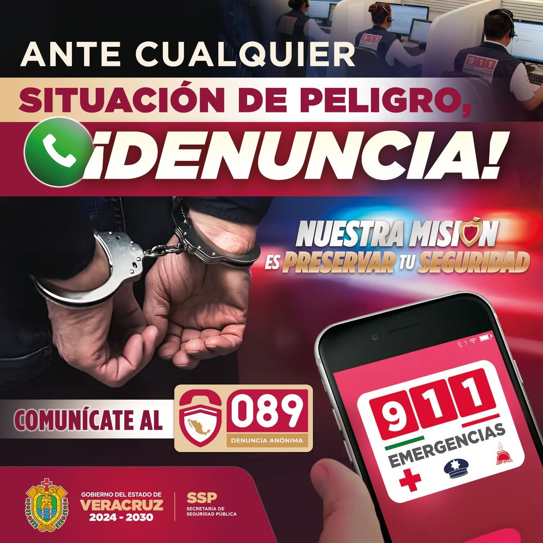 Llamada al 089 para denunciar delitos de forma anónima en Veracruz