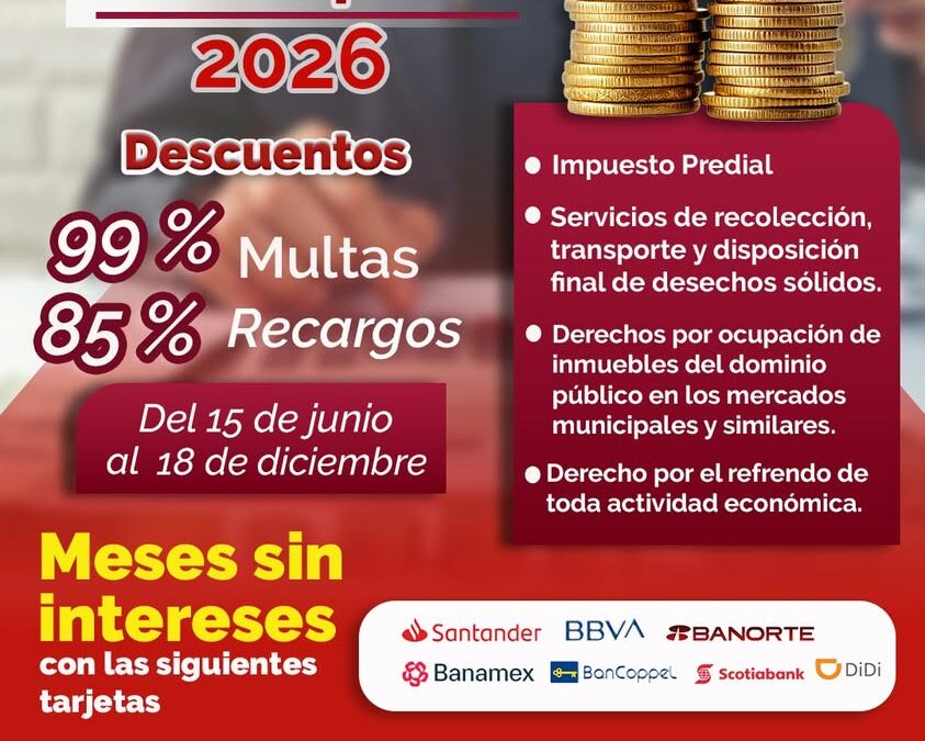 Xalapa aplica 99% de descuento en multas y 85% en recargos municipales
