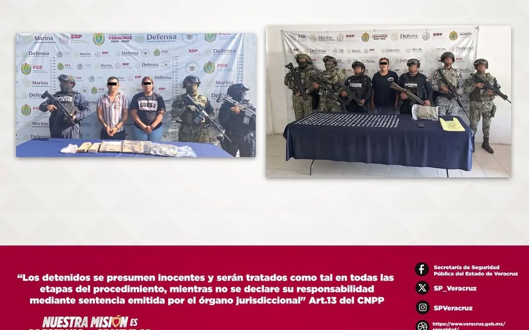 Detienen a 14 personas y aseguran drogas y motos en Veracruz