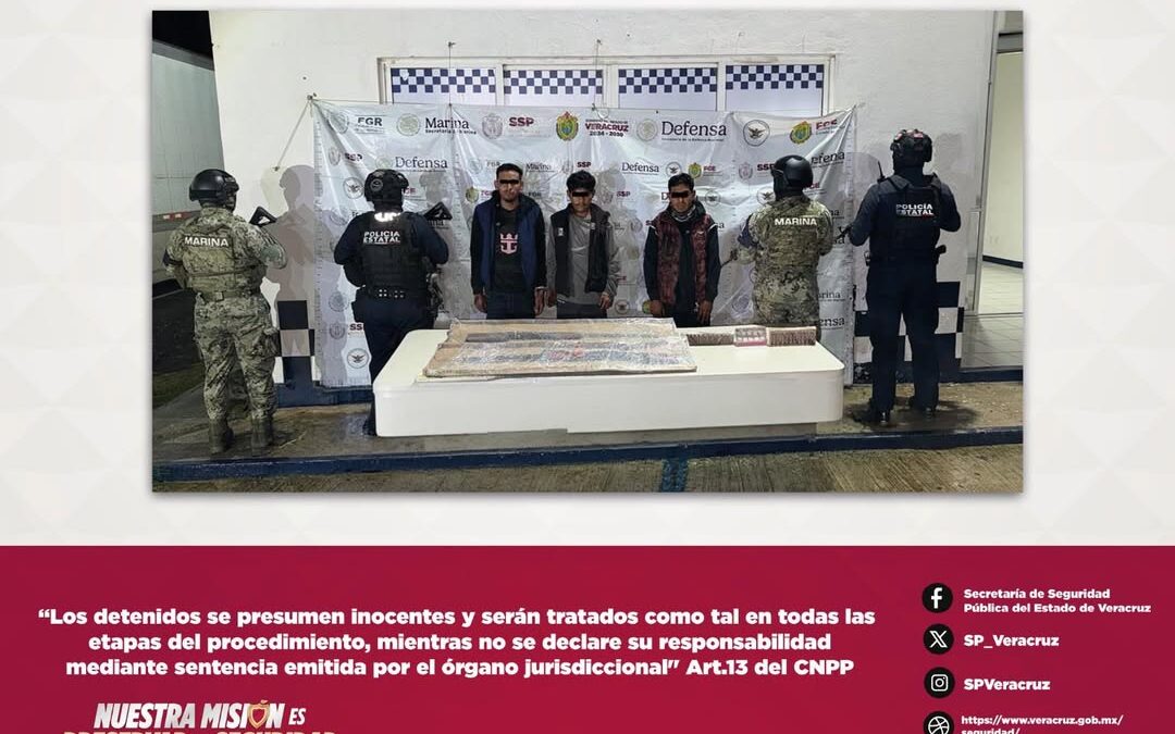 Detienen a seis personas con armas y droga en Veracruz