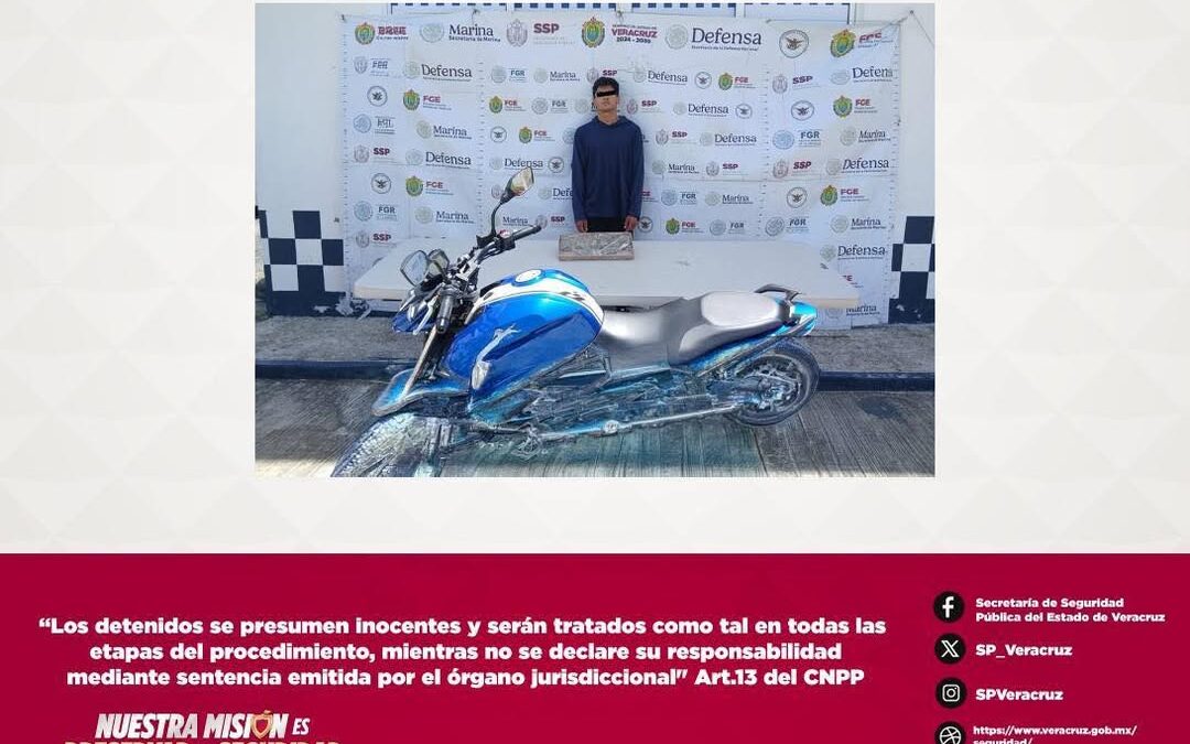 Detienen a cuatro personas y aseguran droga en Veracruz