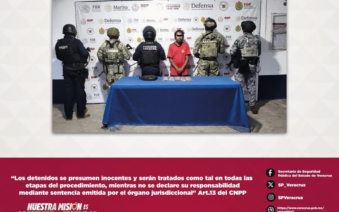 Detienen a 14 personas, incluido un menor, por drogas en Veracruz