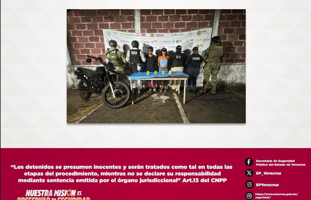 SSP detiene a 12 personas y asegura drogas en Veracruz